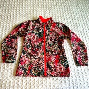 Adidas Youth Big Girls Run Like The
Wind Jacket Splash Print Sz SMALL 8 /10